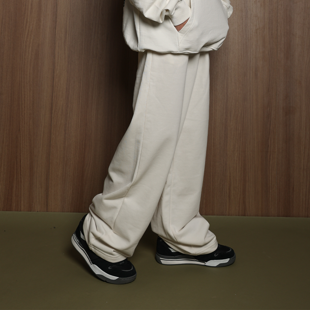 White Fathy Member Baggy Fit